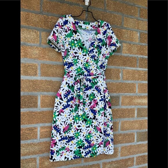 Diane von Furstenberg "New Julian Two" jersey dress in garden daisy print 10 - Picture 8 of 13